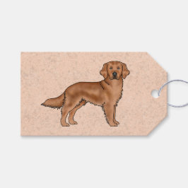 Mahogany Red Golden Retriever Niedlich Cartoon Dog Geschenkanhänger
