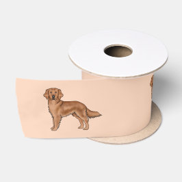 Mahogany Red Golden Retriever Niedlich Cartoon Hun Satinband