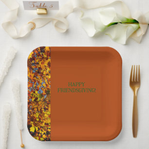 Mahogany Verlasst Erntedank Friendsgiving Pappteller