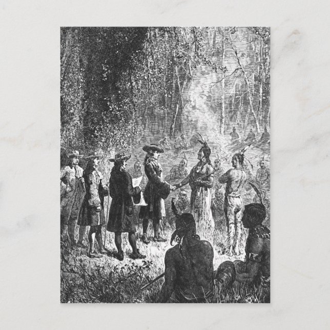Mährische Missionare unter den Amerikanischen Urei Postkarte (Vorderseite)