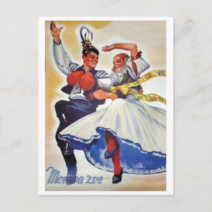 Mährischer Volkstanz, Tschechische Republik Postkarte