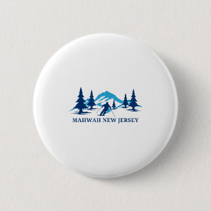 Mahwah New Jersey Skigebiet Skifahren Skifahrer Button