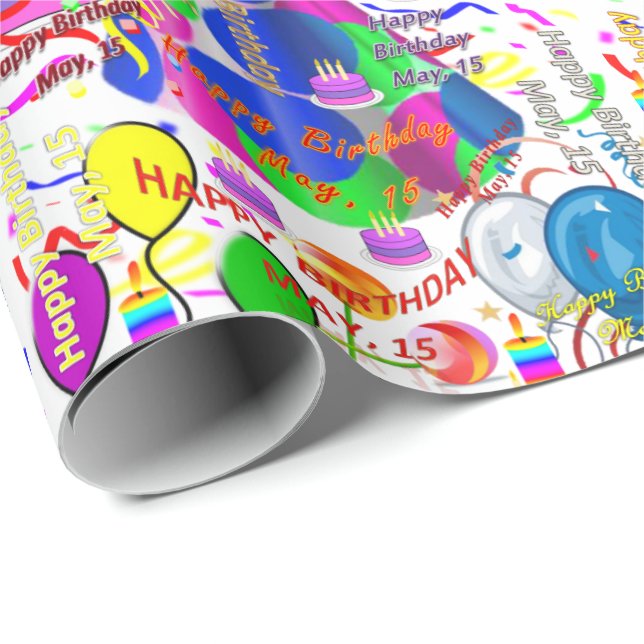 Mai, 15 Anniversaire Cadeau Papier (Coin rond)