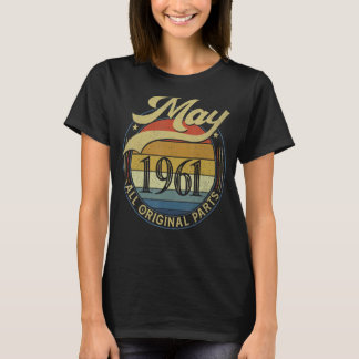 Mai 1961 Alle Originalteile Vintage Geburtstagside T-Shirt