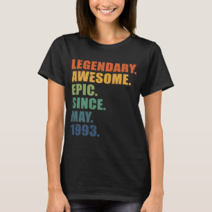 Mai 1993 30 Jahre Männer Frauen 30 Jahre Geburtsta T-Shirt