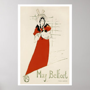 Mai Belfort Pariser Nachtclubs Black Cat 1890er Poster