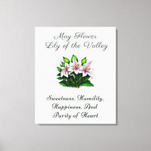 Mai Blume Lily of the Valley Floral Leinwanddruck