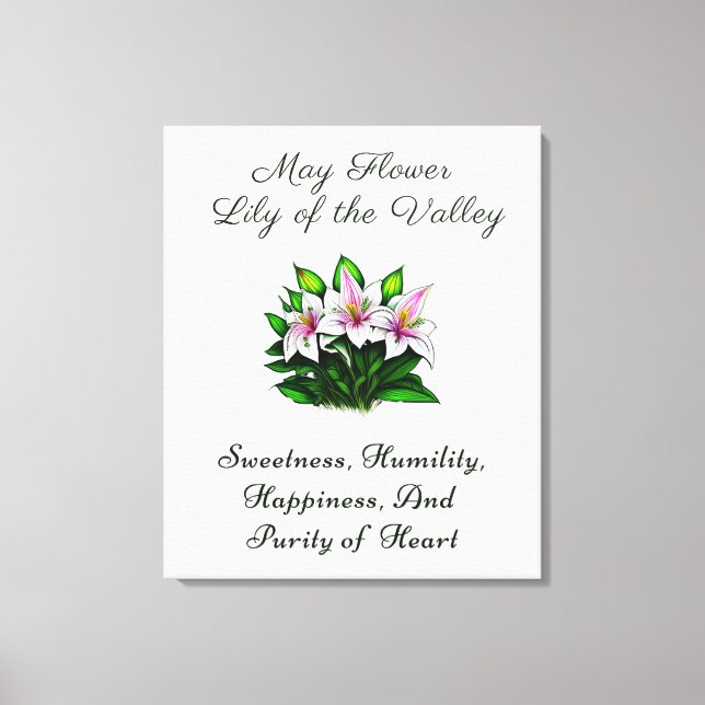 Mai Blume Lily of the Valley Floral Leinwanddruck (Vorderseite)