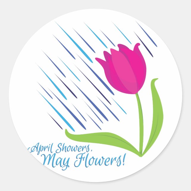 Mai Blume Runder Aufkleber (Vorderseite)