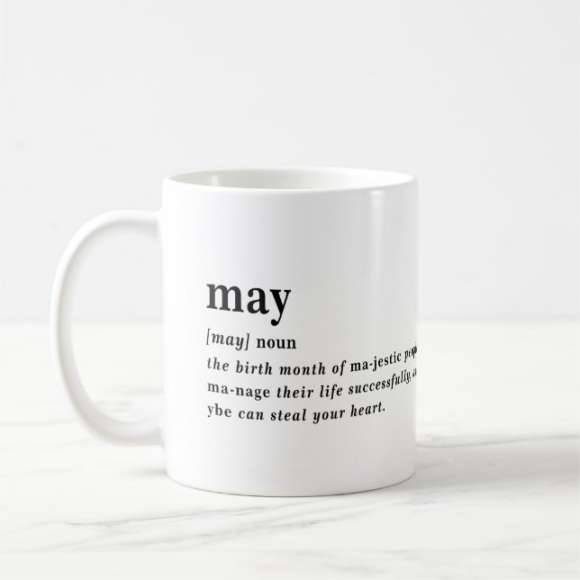 Mai-Definition Geburtstag Kaffeetasse (Links)
