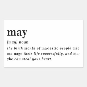 Mai-Definitions-Geburtstag Rechteckiger Aufkleber