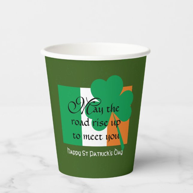 MAI DIE STRASSE STEIGT AUF St Patricks Day Pappbecher (Vorderseite)