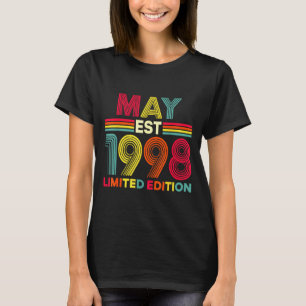 Mai Est 1998 Geburtstagslimitierte Auflage 28-jähr T-Shirt