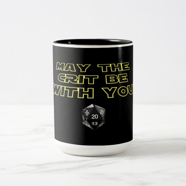 Mai ist das Crit mit Ihnen Zweifarbige Tasse (Mittel)