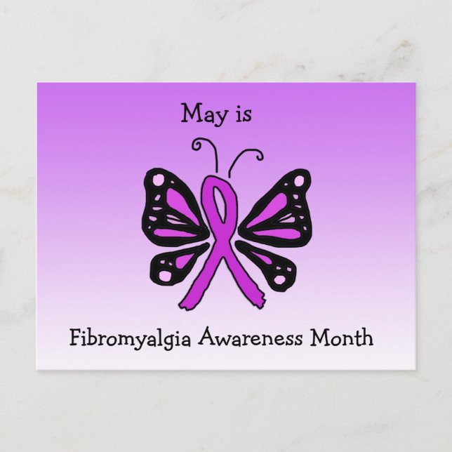 Mai ist der Monat des nationalen Fibromyalgie-Bewu Postkarte (Vorderseite)