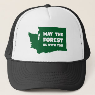 Mai ist der Wald mit Ihnen Washington Truckerkappe
