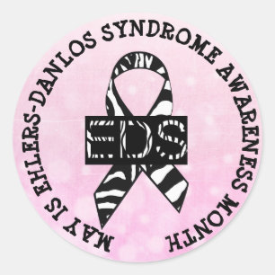 Mai ist Ehlers-Danlos Syndrom Monats-Aufkleber Runder Aufkleber