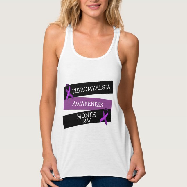 Mai ist Fibromyalgie-Bewusstsein Monat Band-Shirt Tank Top (Vorderseite)