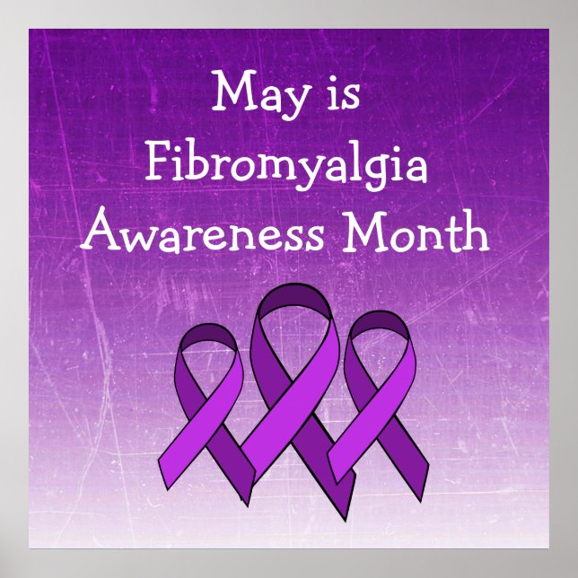 Mai ist Fibromyalgie-Bewusstseinsmonat-Poster Poster (Vorne)