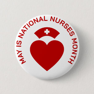 Mai ist Monat der Krankenschwester Button