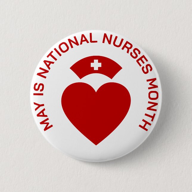 Mai ist Monat der Krankenschwester Button (Vorderseite)