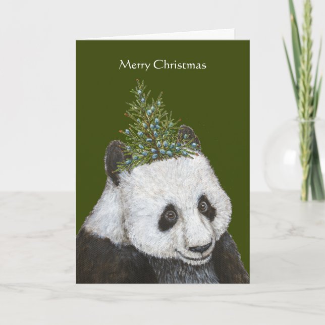 Mai la carte de Noël panda (Devant)
