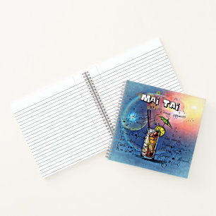 Mai Tai Cocktail (#4 von 12 Sets zur Zubereitung v Notizbuch