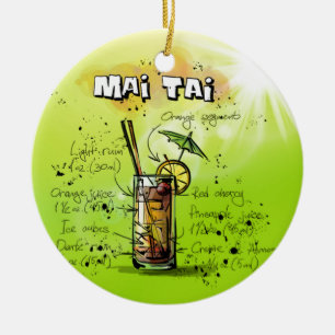 MAI Tai - Cocktail-Geschenk Keramik Ornament