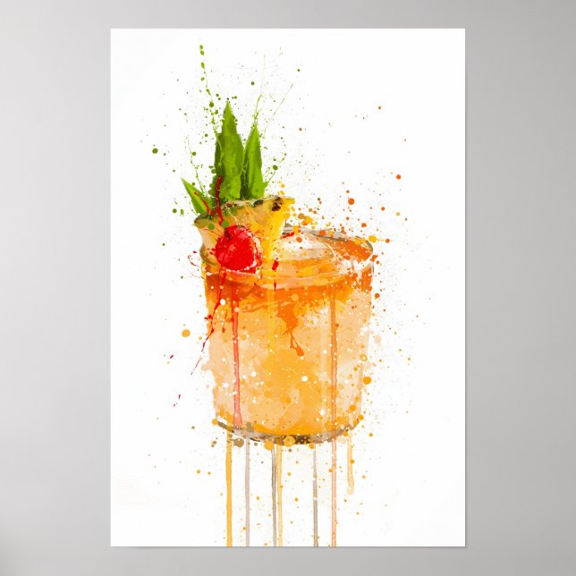 Mai Tai Cocktail Poster (Vorne)