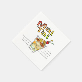 MAI TAI COCKTAIL RECIPART SERVIETTE