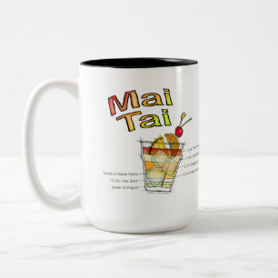 MAI TAI COCKTAIL-REZEPT KUNST ZWEIFARBIGE TASSE