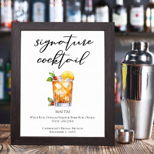 Mai Tai Ihr Signature-Cocktail Hochzeit Poster