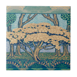 Maibaum-Fries, entworfen von Walter Crane 1896 Fliese
