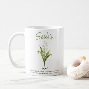 Maiblume personalisiert  kaffeetasse