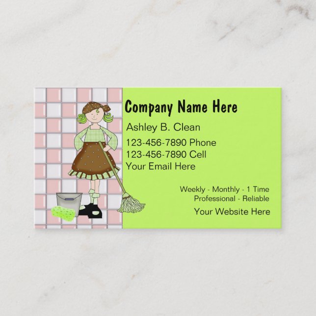 Maid Business Cards Visitenkarte (Vorderseite)