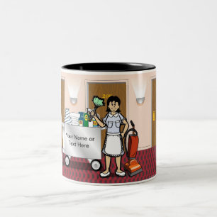 Maid - Cartoon von Frauen, PrintedPerfection.com Zweifarbige Tasse