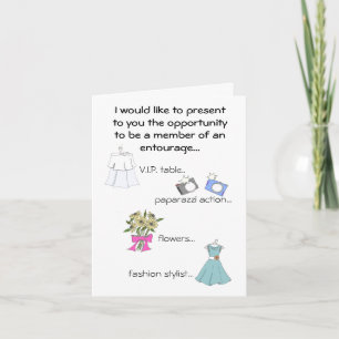 Maid of Honor/Entourage Einladung