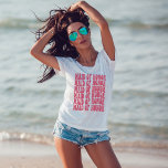 Maid of Honor Magenta Matching Bridal Party T-Shirt<br><div class="desc">Are you looking for the perfect bachelorette party outfit? Group up with your girlfriends and pick out matching t-shirts for all of you! These magenta maid of honor shirts are perfect for a fun, laid-back bachelorette party. Pick from different bachelorette party themes to get inspired. Whether you're planning on hitting...</div>