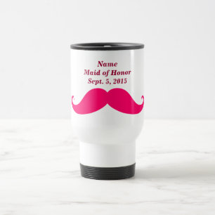 Maid of Honor Pink Mustache Travel/Commuter Mug