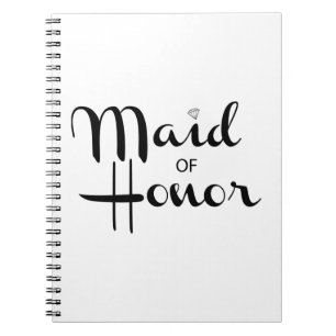 Maid of Honor Retro Script Notizblock