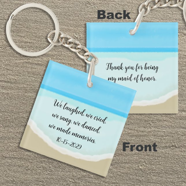 Maid of Honor Thank You Beach Keychain Schlüsselanhänger (Von Creator hochgeladen)