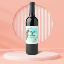 Maid of Honor Vintage Peacock Favor