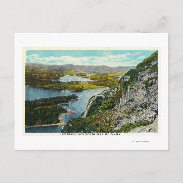 Maiden Cliff View of Lake Megunticook Postkarte (Vorderseite)