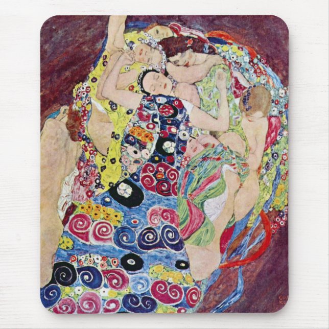 Maiden (Jungfrau), Gustav Klimt, Vintager Jugendst Mousepad (Vorne)