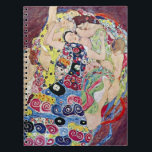 Maiden (Jungfrau), Gustav Klimt, Vintager Jugendst Notizblock<br><div class="desc">Der Maiden (auch bekannt als die Jungfrau) (1913) von Gustav Klimt ist ein Vintages Viktorianisches Jugendstil-Portraitbild. Mehrere Frauen gähnen, strecken und schlafen in einem Bett, das mit bunten Mosaikmustern bedeckt ist. Über den Künstler Gustav Klimt (1862-1918) war ein österreichischer Maler der Symbolik und einer der prominentesten Mitglieder der Wiener Jugendstil-Bewegung....</div>