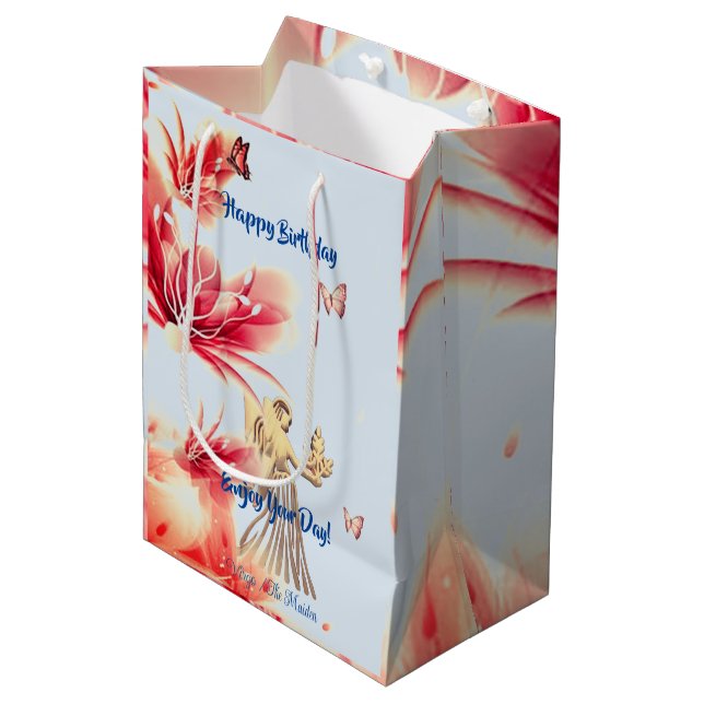 Maiden Virgo Birthday (August 23 - 22. September) Mittlere Geschenktüte (Vorderseite Schrägansicht)