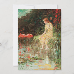 Maiden with Flamingos   Frederick Stuart Church