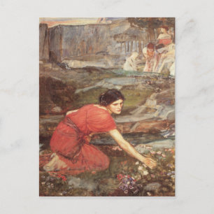 Maidens Picking Blume by Stream - Wasserhaus Postkarte