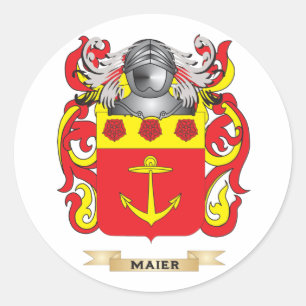 Maier Wappen (Familienwappen) Runder Aufkleber