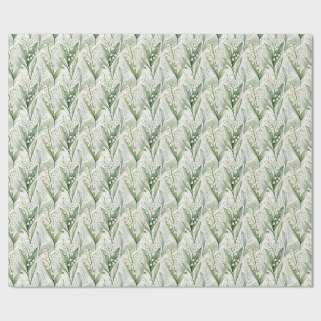 Maiglöckchen-Aquarell-Geschenkpapier Geschenkpapier (Flach)